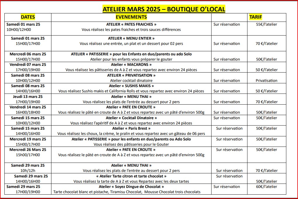 ATELIERS MARS 