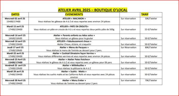 ATELIER AVRIL 2025